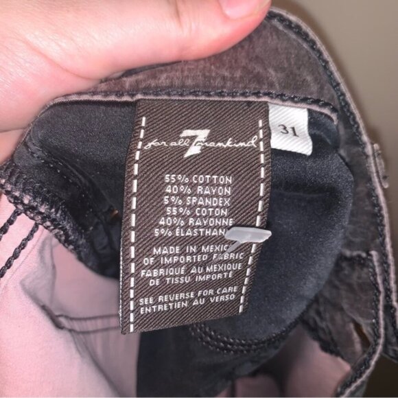 7 For All Mankind The Skinny Shiny Jeans 31 - Picture 4 of 9